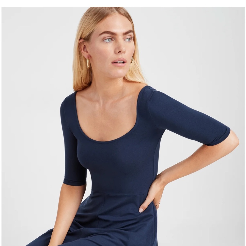 Elegant Navy Blue Women's Dress Marcella NYC NWOT